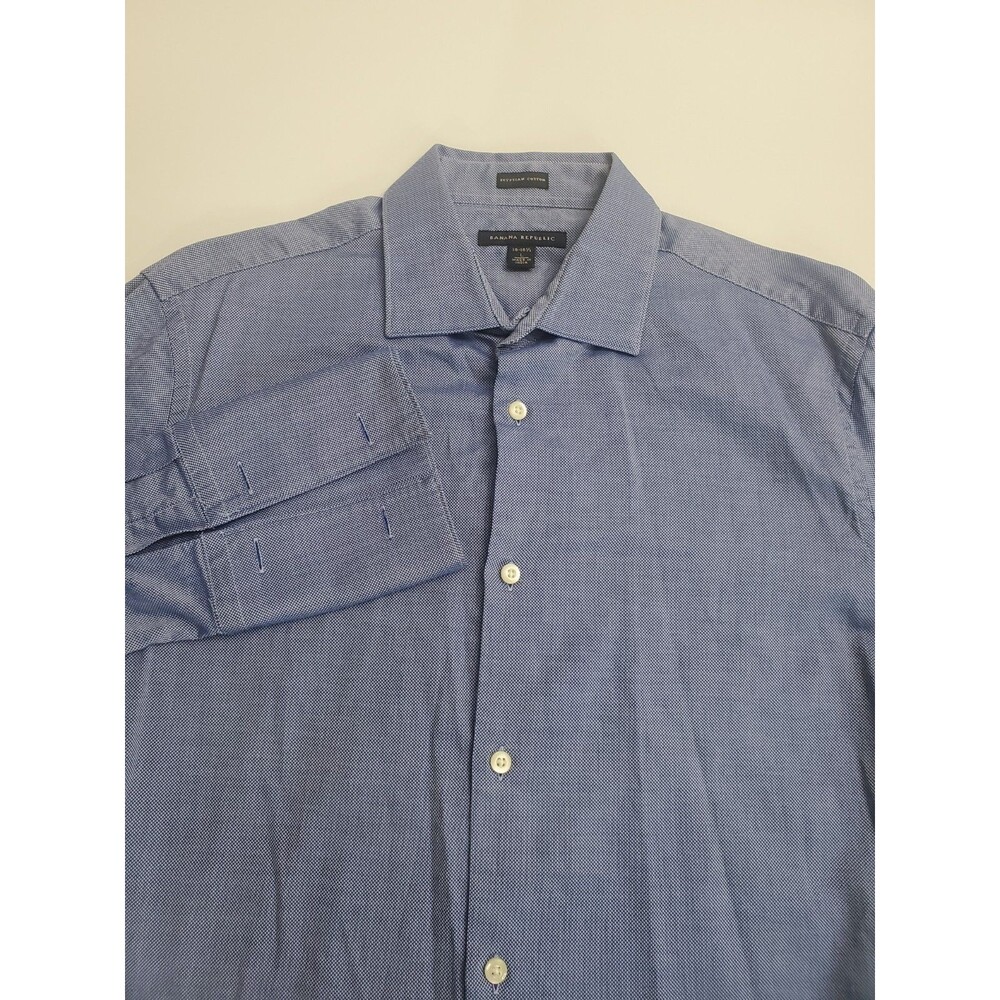 Banana‎ Republic Men's Long Sleeve Egyptian Cotton Button Dress Shirt, Blue, L